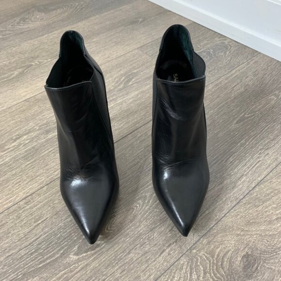 Saint Laurent Classic Paris Ela 110 Ankle Boots Heels Stiletto Calfskin Leather - Picture 2 of 15